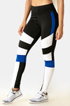 Zelocity Mid Rise Leggings - Color Block Blue — thumbnail 2